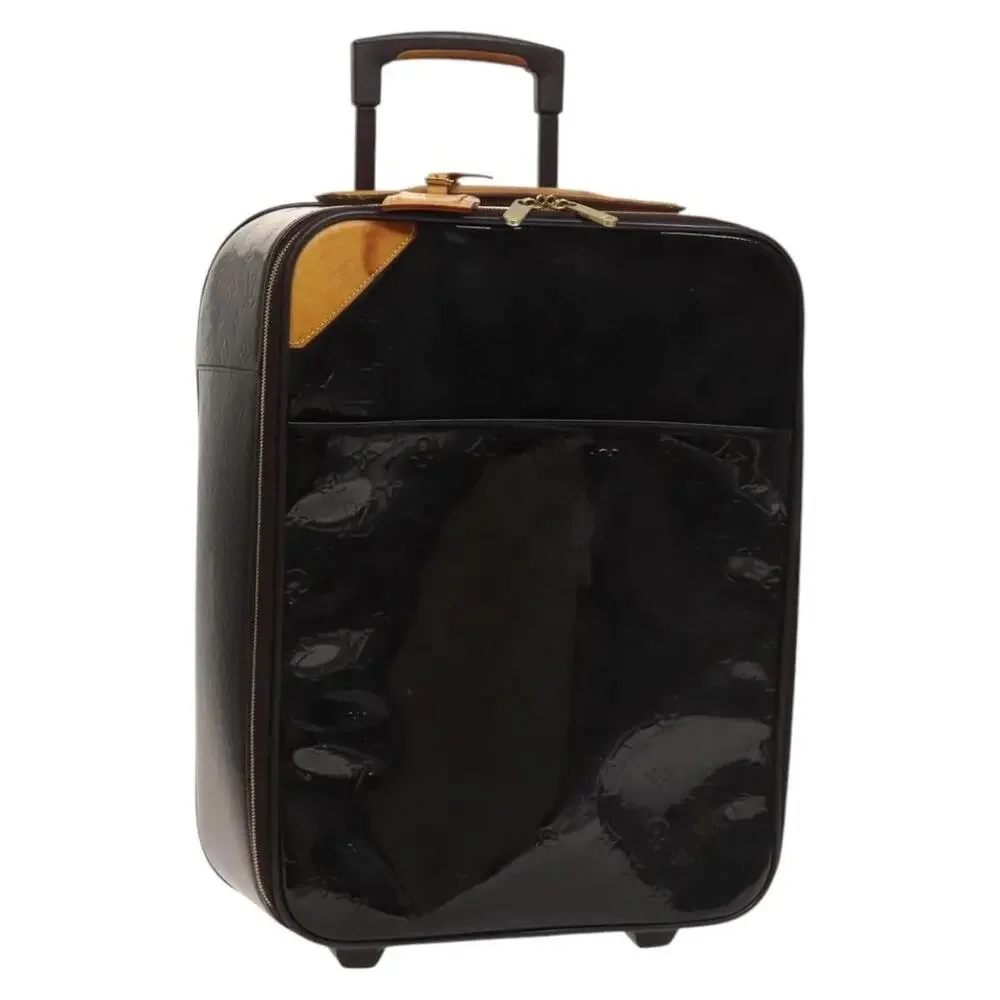 LOUIS VUITTON Monogram Vernis Pegas 45 Suitcase Amarante M91277